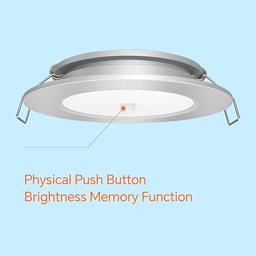 Miniatura 4 de Luz de disco LED bicolor de 12 V, luz LED empotrada de montaje en caravana con interruptor integral para iluminación interior de techo bajo