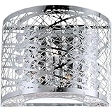 ET2 E21302-10PC Inca 1-Light Wall Sconce, Polished Chrome Finish, Clear/White Glass, G9 Xenon Bulb, 50W Max., Dry Safety Rated, 2700K Color Temp., Acrylic Shade Material, 4561 Rated Lumens