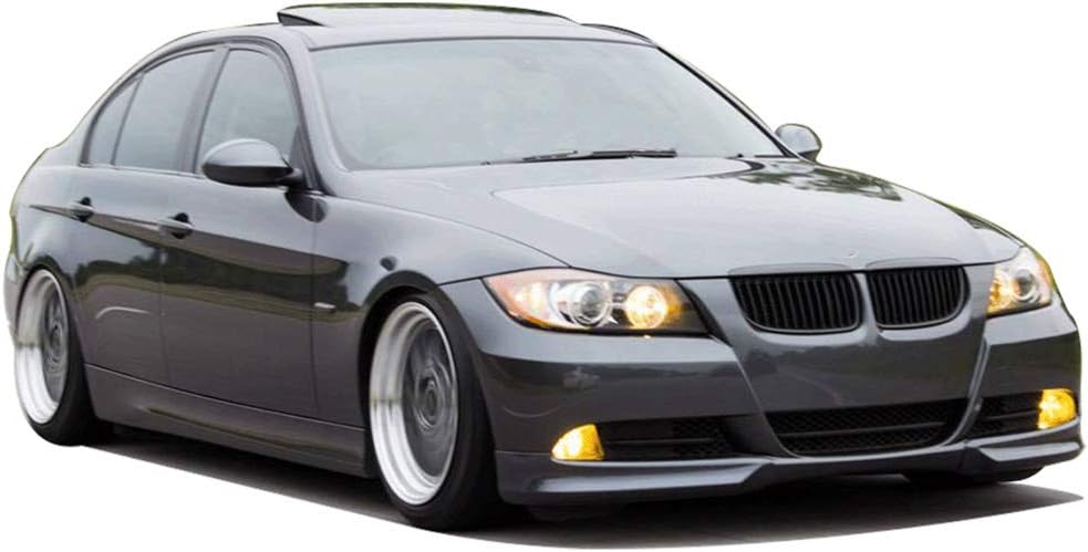 FREEMOTOR802 Compatible with 2005-2008 BMW E90 3-Series Front Bumper Lip, Factory Style Jet Black #668 PP Spoiler Guard Splitter Valance Chin