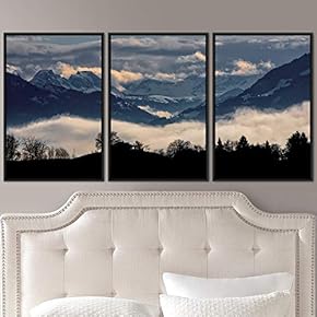 signwin 3 Piece Framed Canvas Wall Art Foggy...