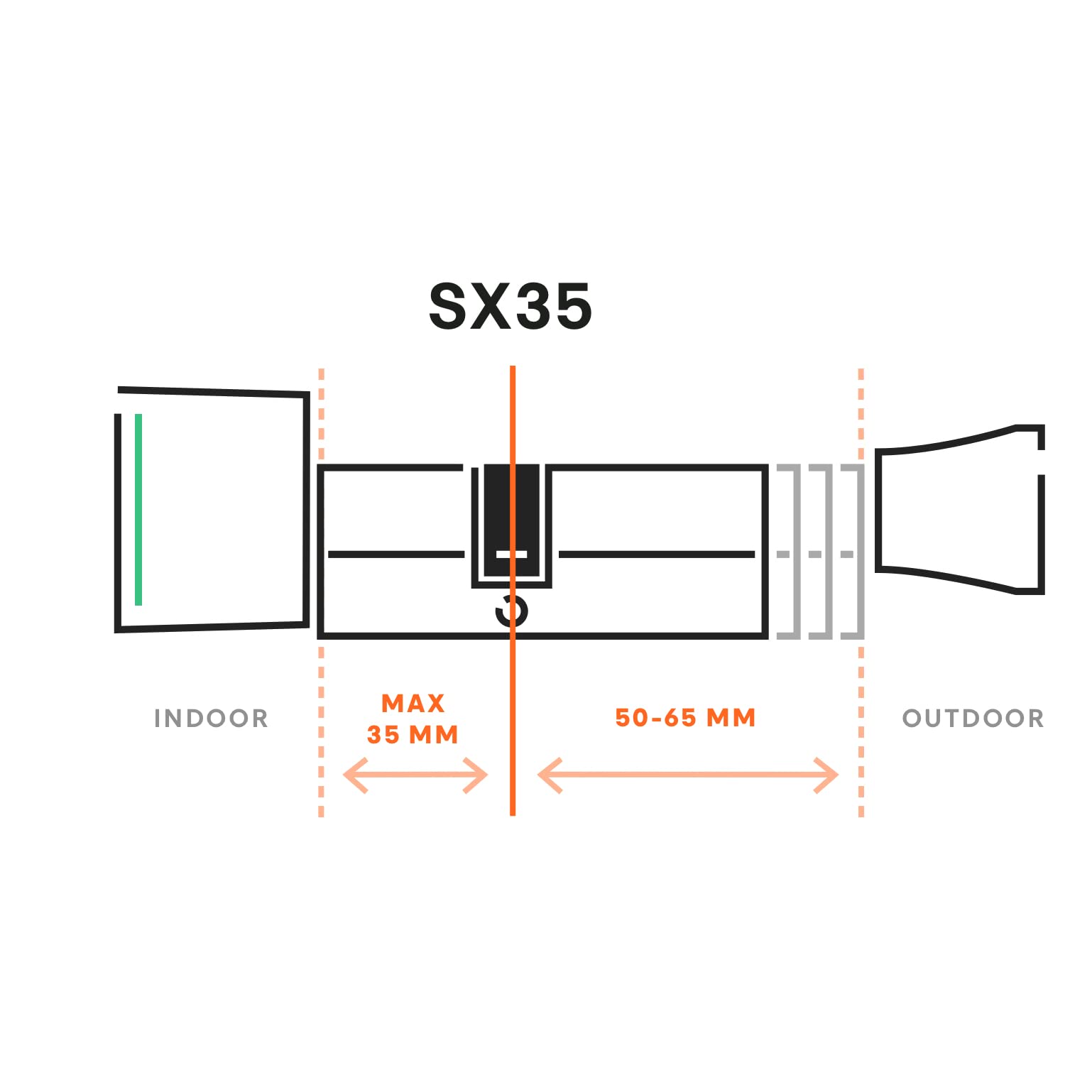Bold Smart Lock - Serratura a cilindro Smart SX-35 - Argento