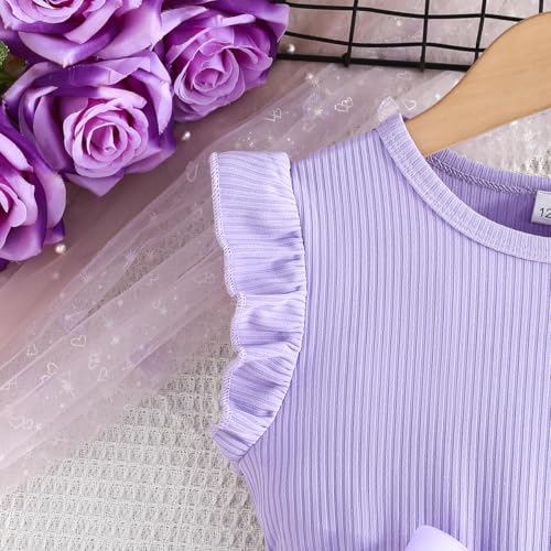 Toddler Girls Dress, Ruffle Sleeveless Summer Baby Girl Dresses 2-6Y2