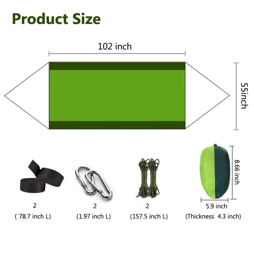 Hamaca para Acampar con Mosquitera, Hamaca De Nylon Paracaídas Portátil para Interiores, Exteriores, Senderismo, Camping, Mochilero, Viajes, Patio Trasero, Playa,A