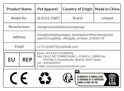 Lelepet Reversible Dog Winter Coat, Warm Waterproof Jacket for Extra Large dogs Puppy Winter Puffer Jacket - Image 3