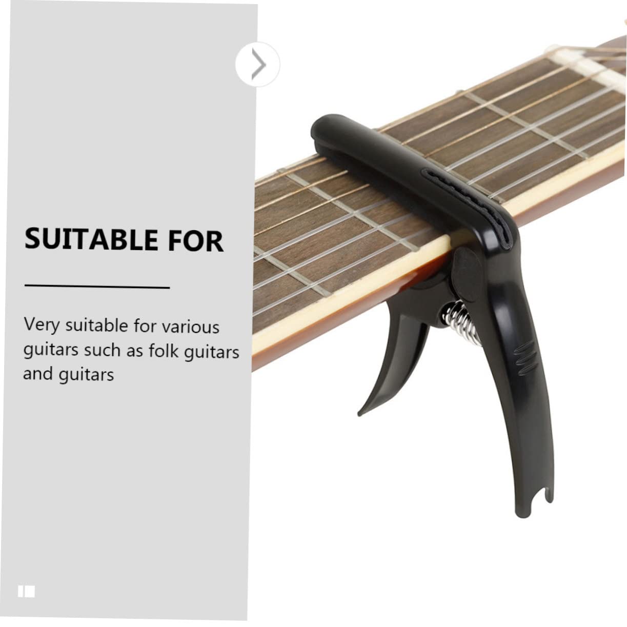 Kisangel 2 Juegos Capo de Guitarra Metálico Práctico con Pua y Clip de Afinación Guitarra Eléctrica y Accesorio Músicos