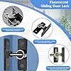 CYNNXIA Sliding Barn Door Lock Hardware 90 Degree Security Gate Latch Safety Barn Door Lock Latch Flip Door Latch Heavy Duty Gate Latches for Garden Bathroom Outdoor Garage Window (Visible at Night) #2