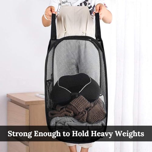 Image of Dirty Clothes Laundry Basket - Foldable Laundry Bag for Clothes (Pack of 1)