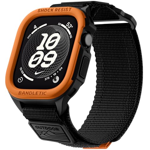 Image of Bandletic Rugged Case with Band Compatible with Apple Watch 49mm(Ultra 3 /2 /1),46mm(Series 11 /10), 45mm(Seriess 9 /8 /7),44mm(SE3 /SE2 /SE /6 /5 /4), Protective Cover Sport Accessories for iWatch Men