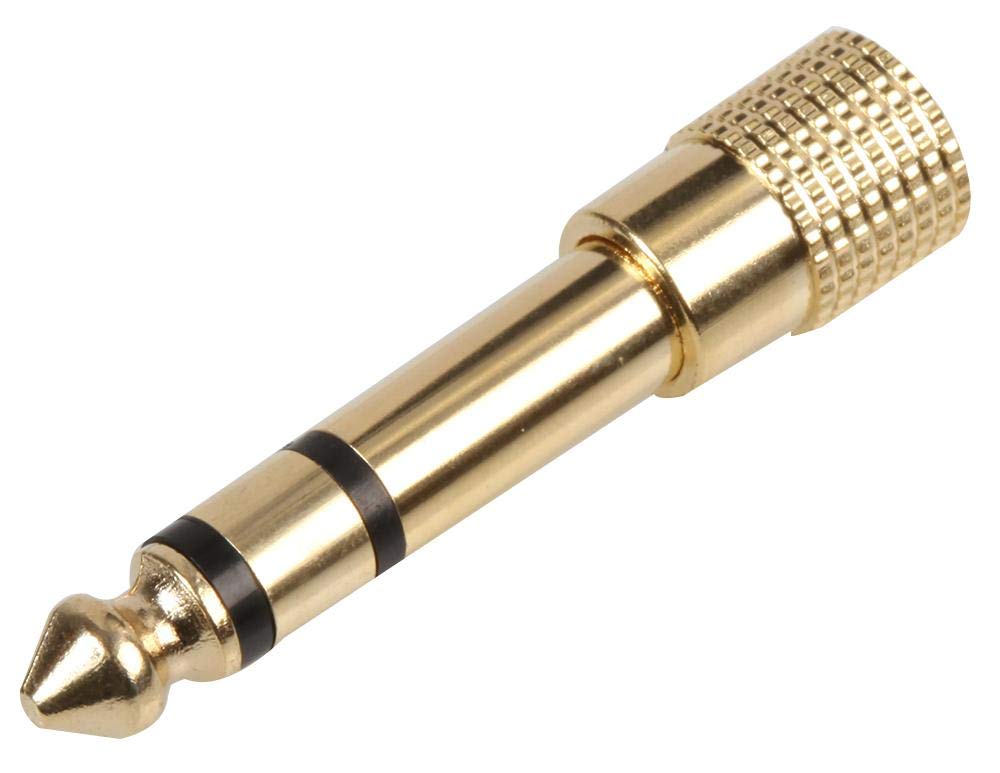 PRO SIGNAL PSG08559 3.5mm to 6.35mm Stereo Jack Plug Adaptor, Gold