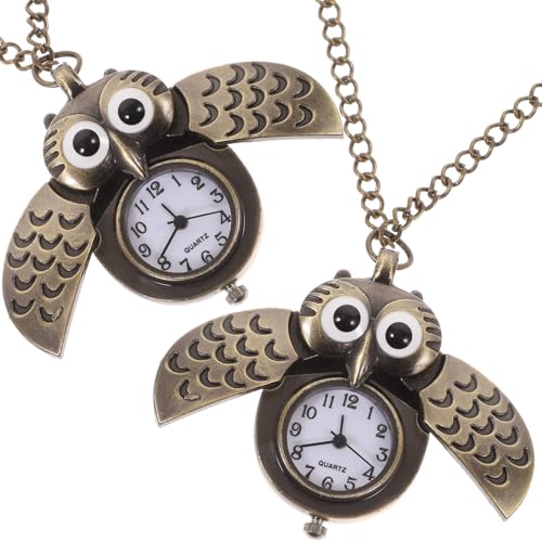 Reloj de bolsillo de búho Levemolo, el complemento retro café ideal para el día a día