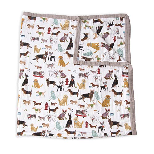 Image of Little Unicorn Premium Quilted Throw | Super Soft, Multi-Layered Muslin XL Blanket| Great for Kids & Families (Woof)