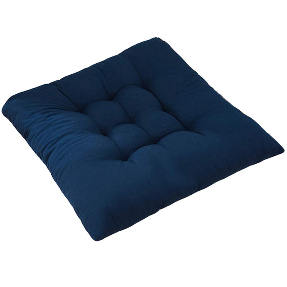 Juego de 4 cojines para sillas de comedor, para jardín, terraza, cocina, 40 x 40 cm, color azul marino