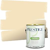 Vista 157 de PRESTIGE Pinturas de pintura exterior e imprimación en uno, 1 galón, plano, combinación comparable de Benjamin Moore* Manzanilla*