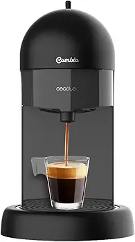 Cecotec Cafetera express Cumbia Capricciosa Black. 19 Bares de presión, Apta para café molido y cápsulas monodosis ESE, Depósito agua 600 ml, Filtro apto lavavajillas