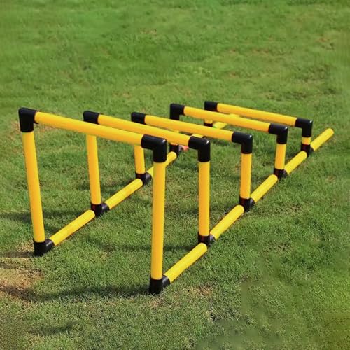 Vallas Entrenamiento 5 Piezas Vallas de Agilidad Y Velocidad de Diferentes Alturas, Equipo de Entrenamiento de Obstáculos con Vallas para Fútbol, Minientrenador de Vallas Portátil para Atletas, Vallas