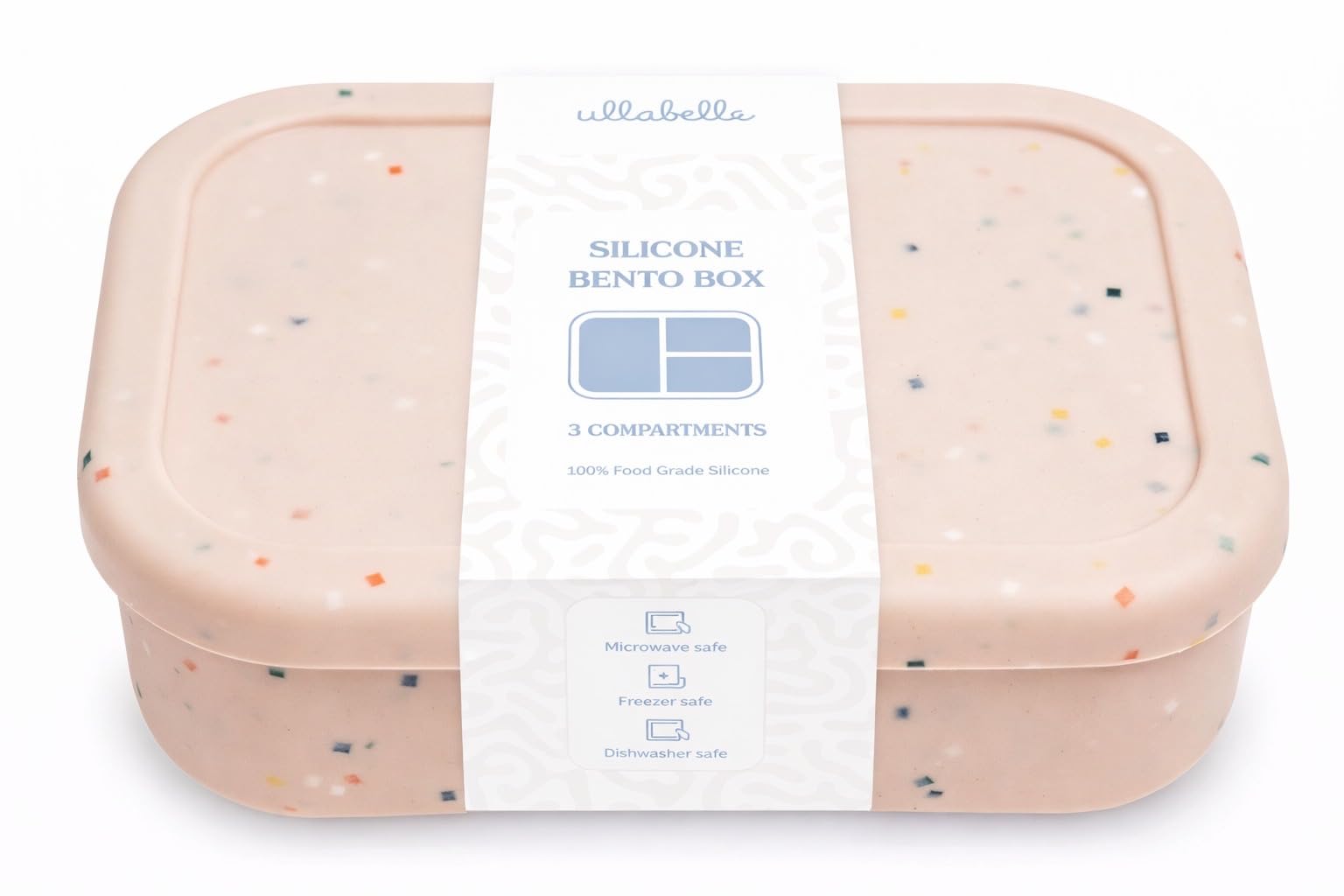 Ullabelle Silicone Bento Box |Portable, Leak Resistant, Food-Grade (Pink)