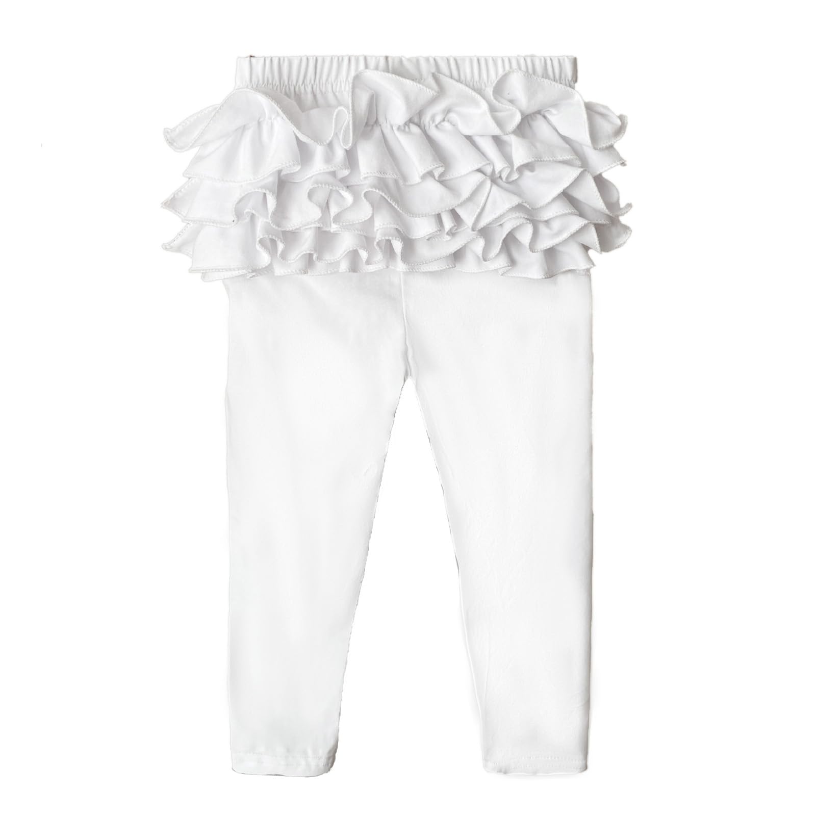 HOOLCHEAN Baby Toddler and Little Girls Ruffles Buttocks Leggings Solid Color Pants