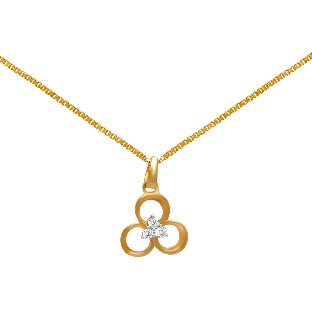 joyalukkas Pride Diamond Collection 18K (750) Yellow Gold and Diamond Pendant-picture-6