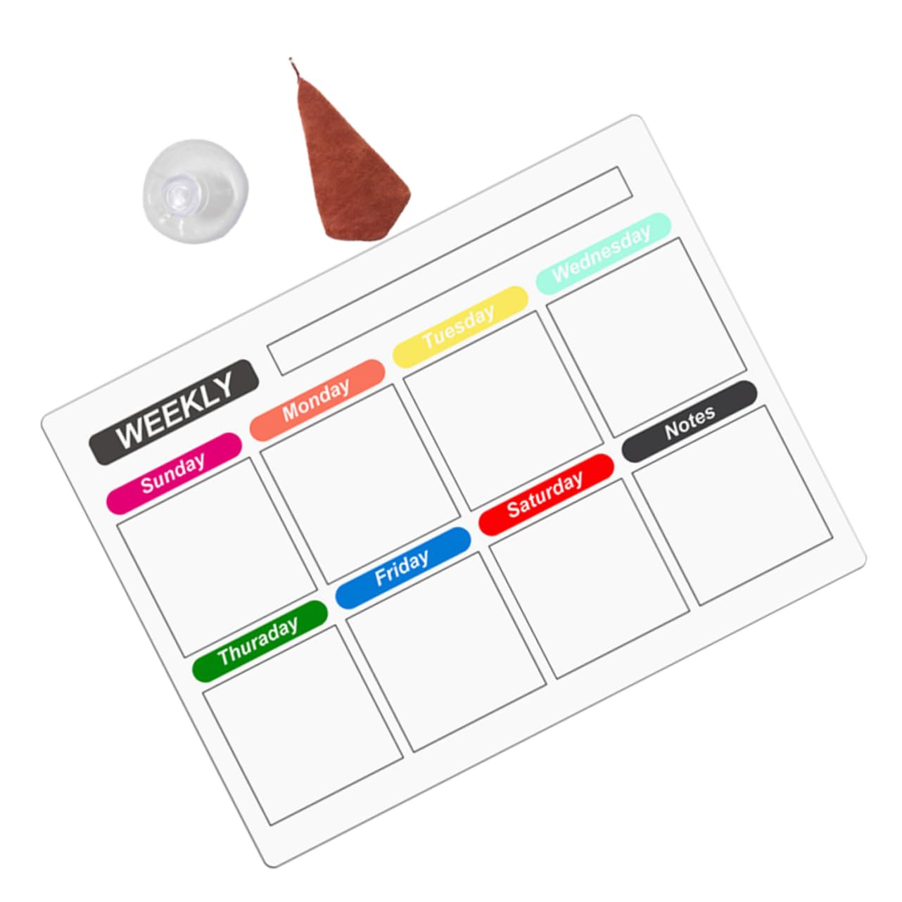 TEHAUX 5 Set bacheca magnetica agenda settimanale frigo magnetico tampone lavagne cancellabili planner settimanale lavagna magnetica agenda giornaliera tavola del pianificatore plastica