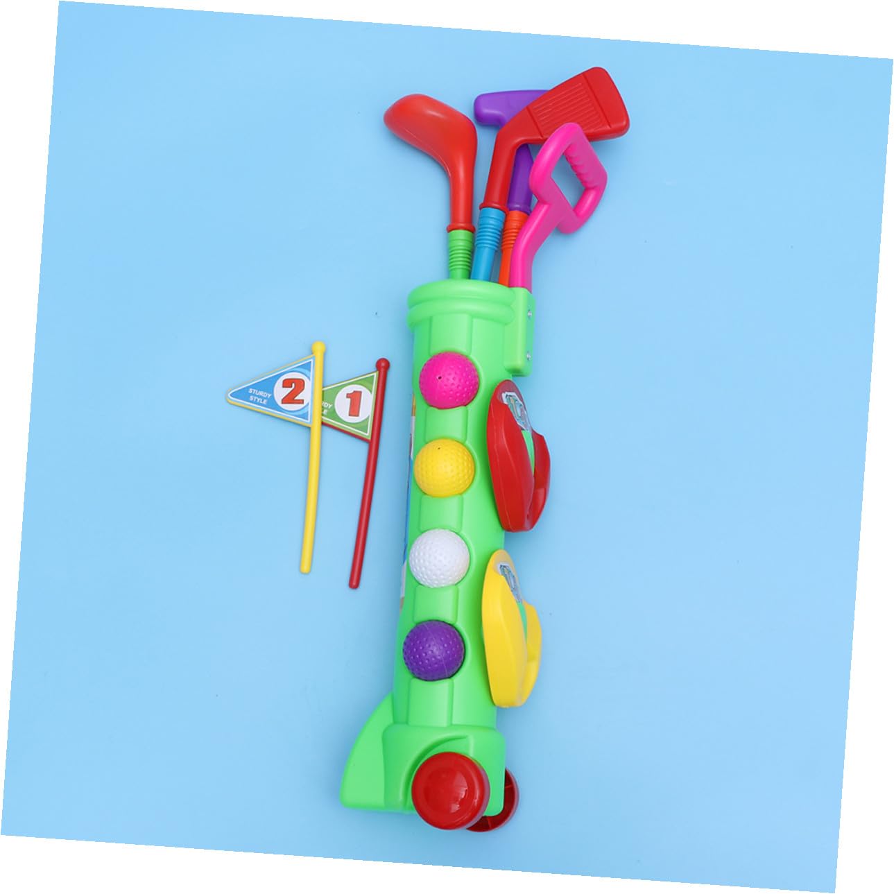 SOIMISS 2 set Giochi Educativi Golf per Plastica Verde Giocattoli Sportivi per Attività Indoor e Outdoor Divertimento Famiglia e Sviluppo Motorio per Ragazzi e Ragazze