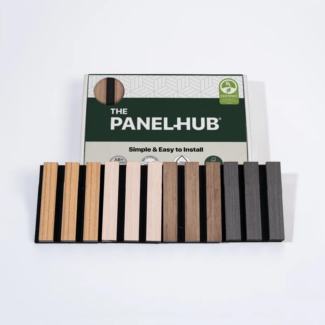 The Panel-Hub® | Sample Book Wall Panel (Mix) (Oak Slat Wall Panel), Wood