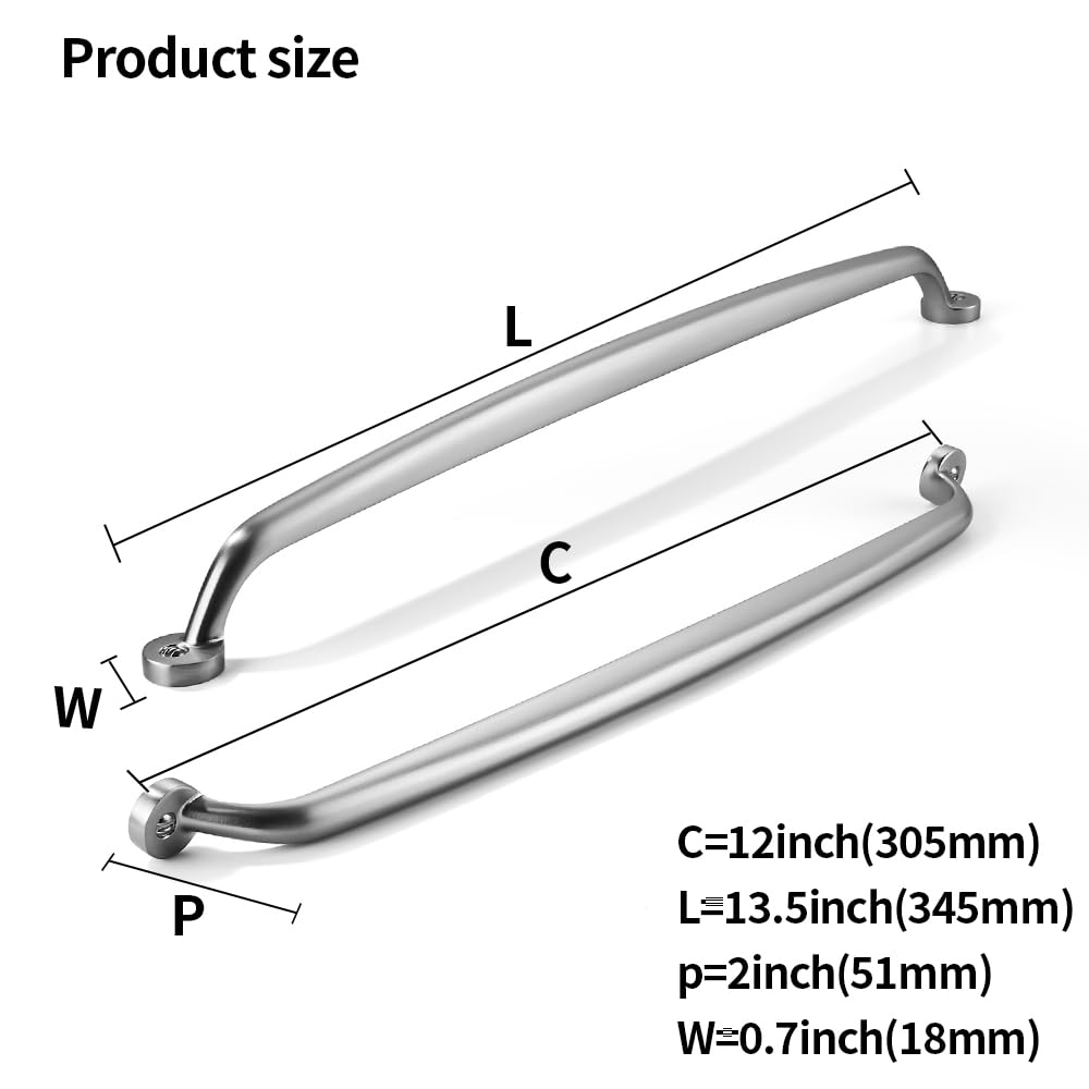 KHTUMEWARE-80338 Brushed Nickel Appliance Pulls CTC 12 in (305 mm) in Brushed Nickel — KHTUMEWARE