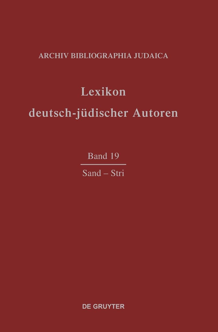 Sand - Stri (Lexikon Deutsch-Judischer Autoren)