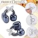 CRASPIRE 2Pcs Butterfly Rhinestone for Clip on Earbuds Open Ear Stylish Decorative Alloy Earphone Accessories Zirconia Removable Exquisite Silver DIY Jewelry Clips Christmas Birthday Festival Gifts