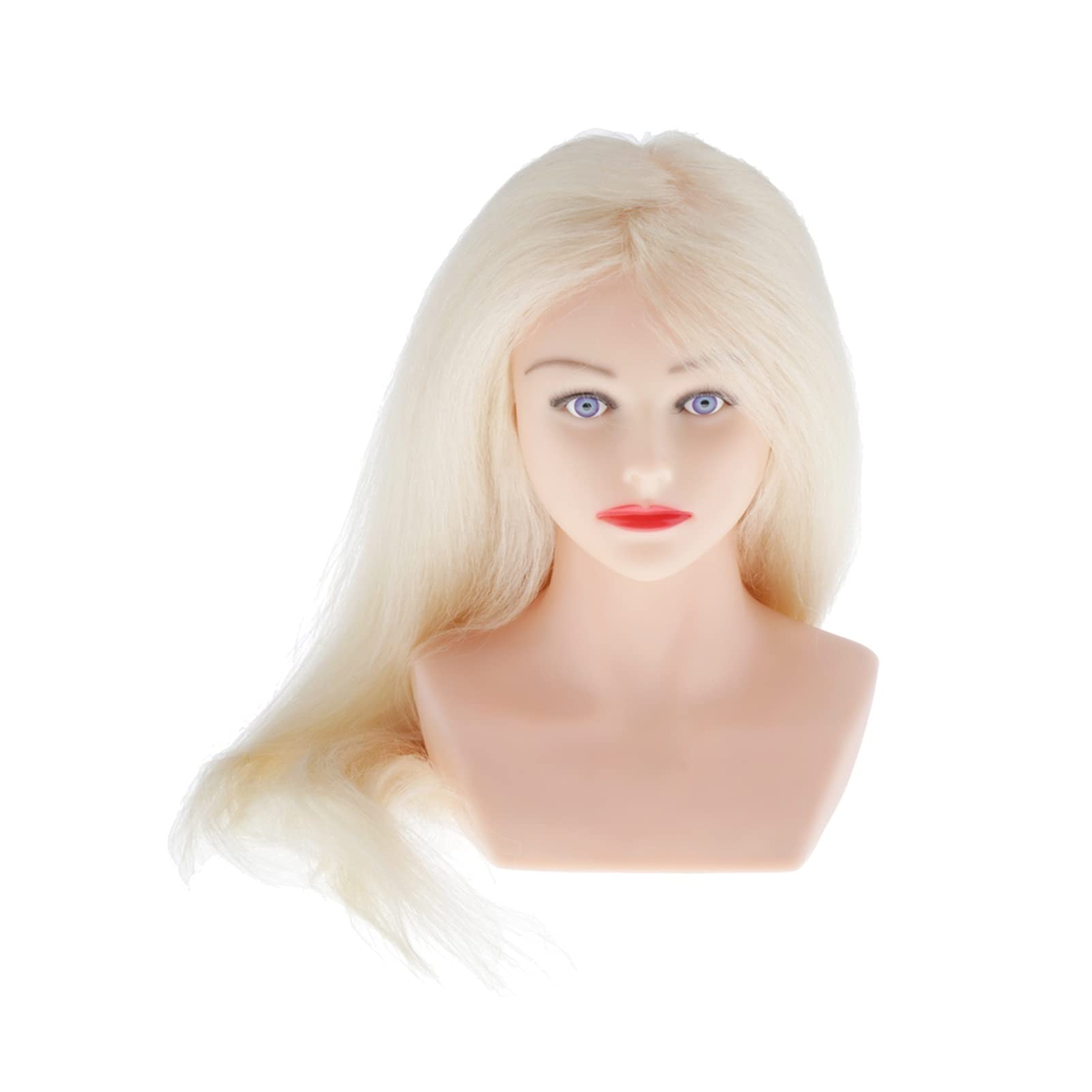 Mannequin Head, 27 cali Długie włosy Kosmetyki Manekin Manekin Głowy Model Fryzjerstwo Stylizacji Praktyka Szkolenia Lalki Głowy(Beige)
