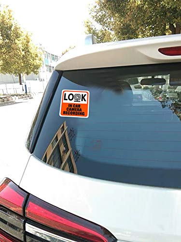 in Car Camera Recording Stickers,4 Inch Dash Cam on Board Video Stickers, Removable Driving Recorder Sticker On The Window,8 Pcs Per Pack