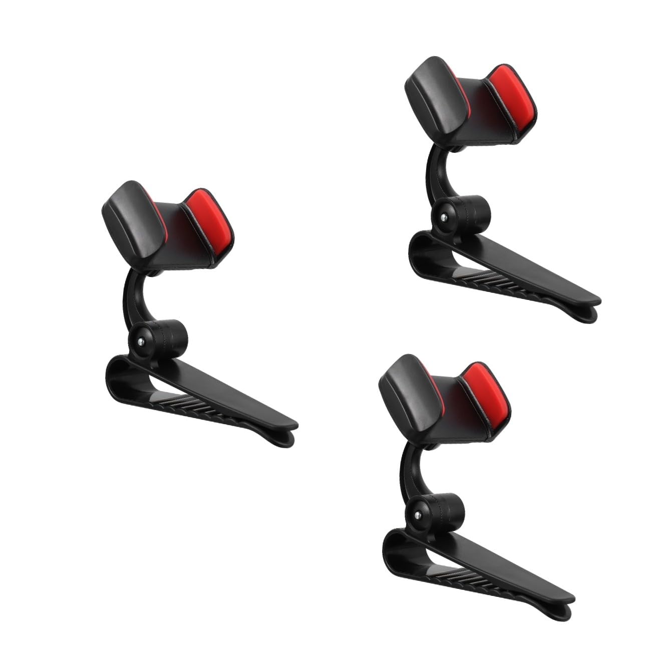 Gatuida 3pezzi Supporto Per Smartphone Da Auto Con Rotazione Montaggio Su Parasole Specchietto Retrovisore e Pannello Strumenti Facile Accesso e Telefono Design Elegante e Pratico Per