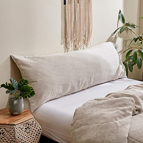 Simple&Opulence Body Pillow Cover 20" X 54",100% Pure Linen, Ultra Soft And Breatherable, Body Pillowcase With Envelope Closure For Adults(Linen) #TOP6