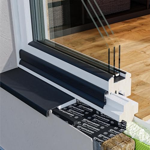 10m Komprimierband Acryl 300 15/3, Bandbreite 15mm, expandiert von 3 auf 15mm, anthrazit, Fugendichtband Kompriband Fugenabdichtung Dichtungsband Fensterdichtband Quellband Fugendichtband