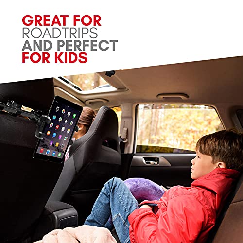 Macally Car Headrest Tablet Mount and a Cup Holder Tablet Mount, Comfort for Everyone