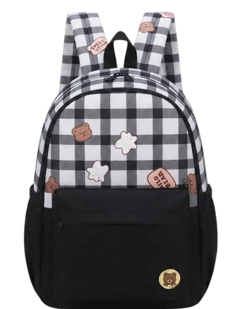 walson Brown Kawaii Backpack 4Pcs Set – Cute Aesthetic Korean School Bookbag with Tote Bag, Utility Pouch & Pencil Case – Large Laptop Backpack for Girls & Women-picture-35
