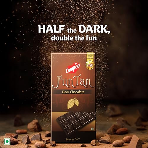 Image of Campco Funtan Dark Chocolate Bar, 50g (Pack of 5)