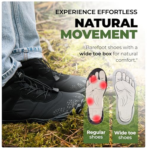 Image of Hike Footwear Vindra Flex Barefoot Winter Boots, Wide Toe Box | Non-slip, size up, promotes natural gait, boosts circulation, lightweight breathable, eases plantar fasciitis pain
