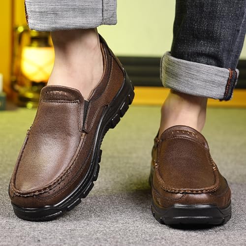 Image of COSIDRAM Men's Slip-On Loafers Lightweight Walking Shoes Daily Casual Wear | Convenient slip-on design, timeless casual shape, suitable for daily outings and light outdoor activities