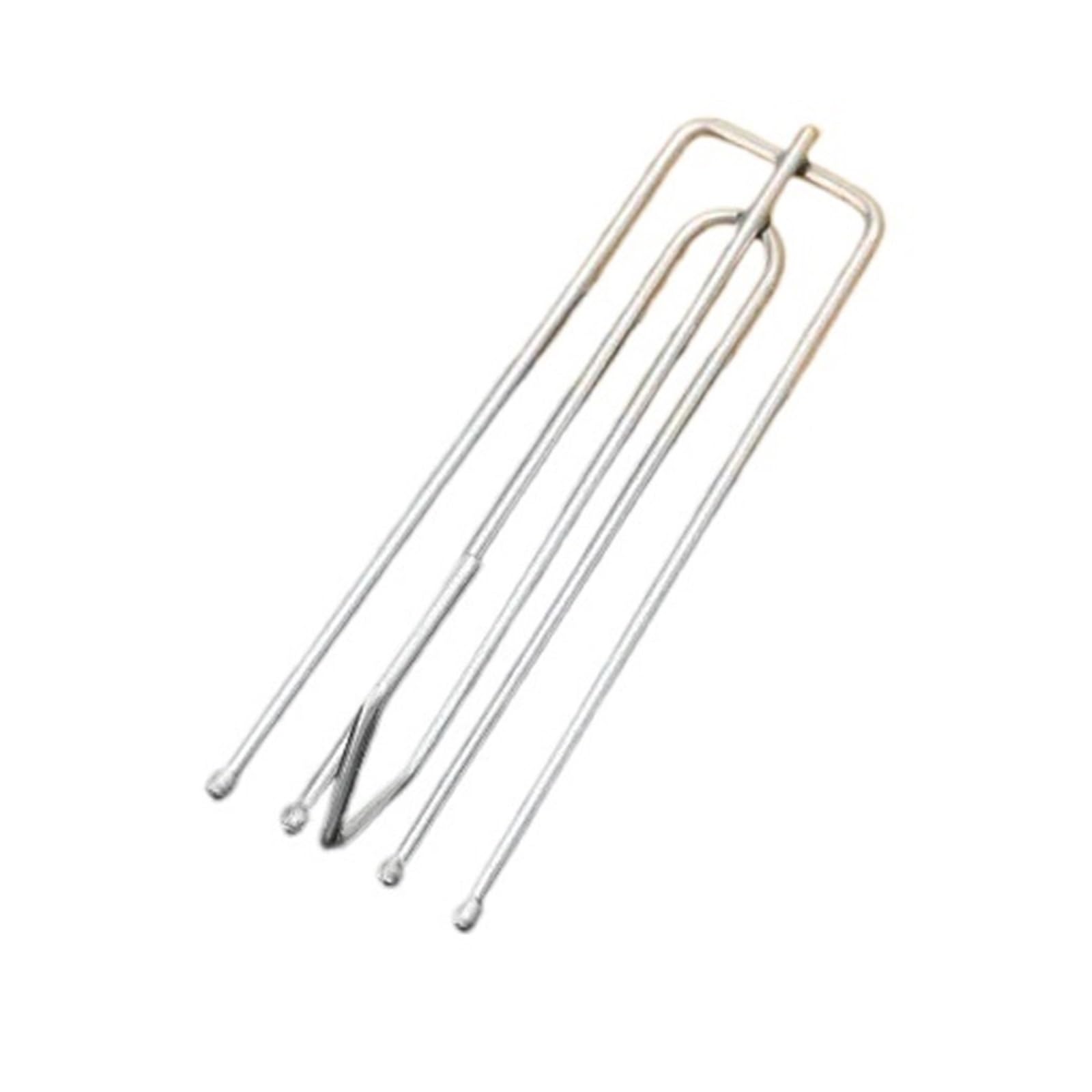 HSQPMGPRJ 10/20/30/50/100pcs Curtain Pinch Pleat Hooks 4Prong Cloth Clamp Stainless Steel Drapery Hook Clip Window Pleated Pins(100PCS)