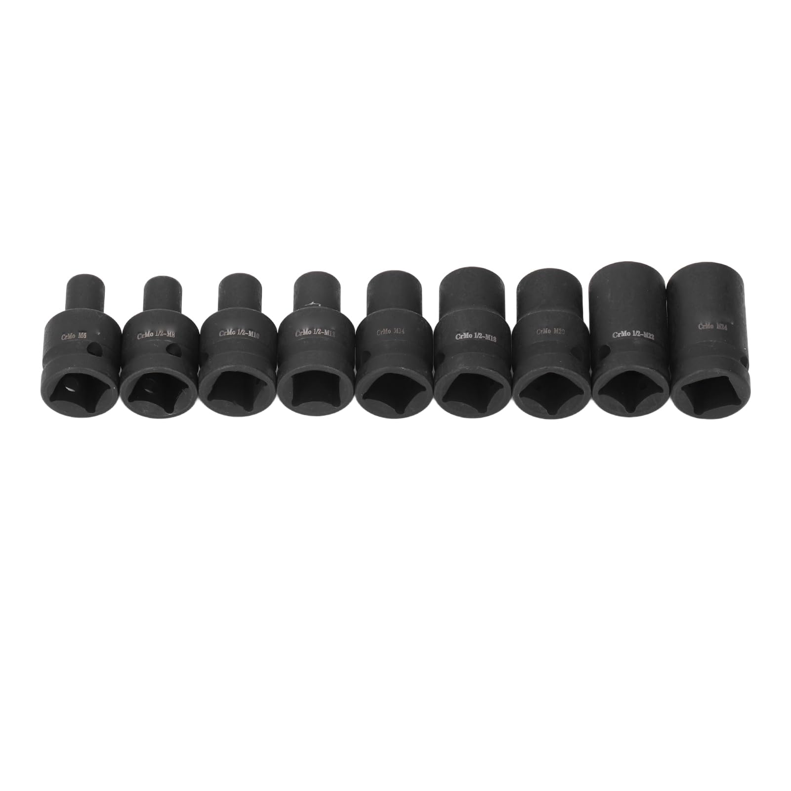 Tap Sockets Set 9 Pieces Drive Pipe Plug Socket Set, Solid Cr Molybdenum Steel Drive Socket, 1/2 Inch Drive Socket Set for Electric Pneumatic Hand Wrench