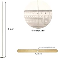 Vista 2 de 100 mecha de vela de algodón de 6 pulgadas preencerada para hacer velas, mechas de velas, velas de bricolaje, 100% algodón natural, 10 piezas