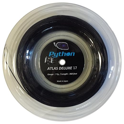 Python Atlas Deluxe Racquetball String Reel (Black, 17g) (360 ft.)