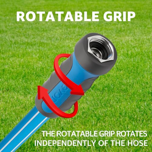 Fevone-Garden-Hose-150-ft-Heavy-Duty-Water-Hose-Hybrid-Polymer-Kink-Resistance-Lightweight-Flexibility-Durability-Leak-Free-Aluminum-Fittings-34-GHT-58-ID-600-PSI-Drinking-Water-Safe