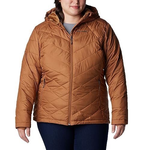 Image of Columbia Women's Omni-Heat Reflective Heavenly Hooded Hiking & Trekking Down Standard Length Jacket