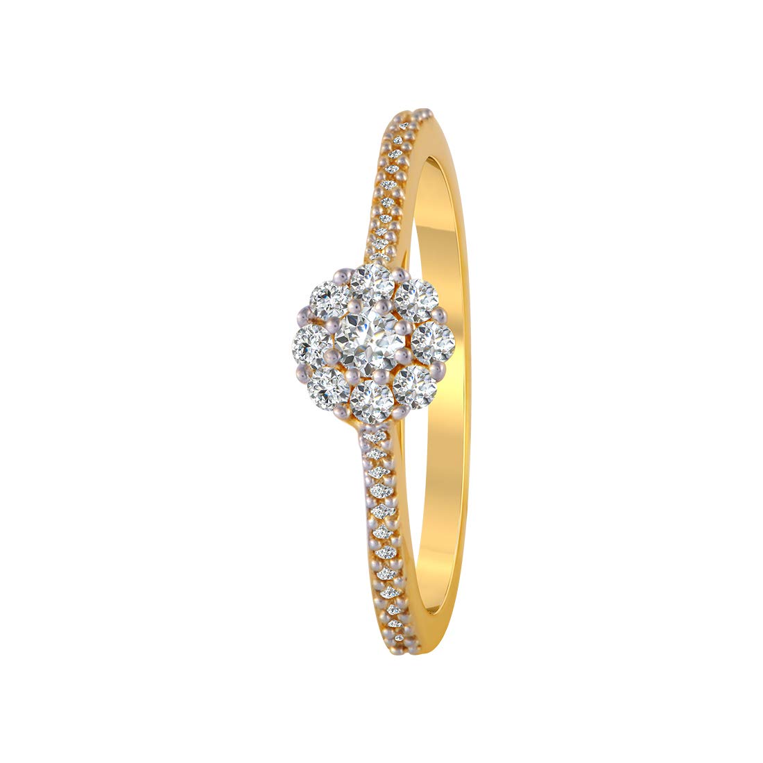 p.c. chandra jewellers 18 KT Yellow Gold and Diamond Metal Ring for Women-picture-37