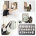 LOGJAM 40 Pcs Claw Picture Hangers for Drywall, Heavy Duty Picture Hanging Hooks for Room Office Decor No Damage Tool-Free Nail-Free Easy Install