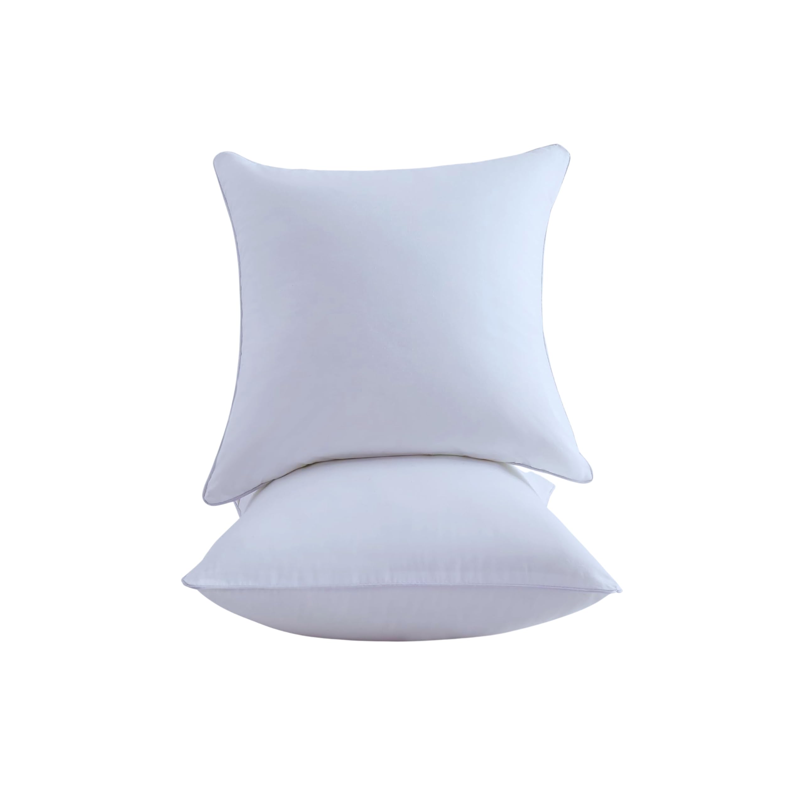 ELOVELA Cushion Inserts 45cm x 45cm Fluffy White Hypoallergenic Hollowfibre Cushions, Luxury Bounce Back Sofa Cushions Inner with Breathable Polycotton Cover (Pack of 2)