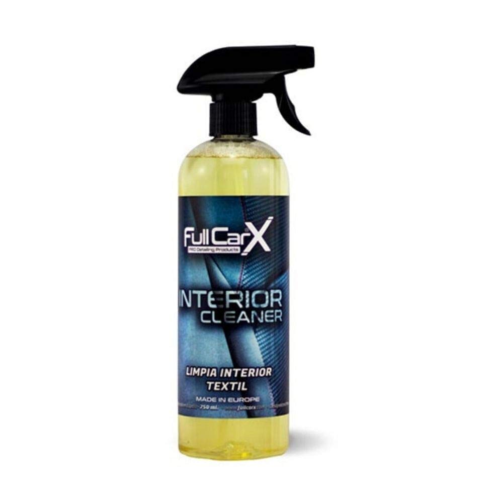AutoFullCar - Kit Limpieza Coche Interior y Exterior FullCarX | 9 Productos de 750 ml. Unidad - Car Detailing - Limpia Llantas, Salpicaderos, Cristales, Asientos Textil, Plásticos, Cera Líquida, etc.