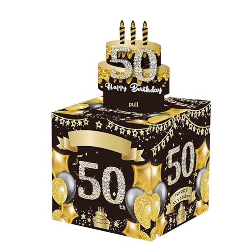 jiingekk Interactive Birthday Game Money Box With Pull Out Happy Birthday Card Birthday Party Game Cash Presentation Case