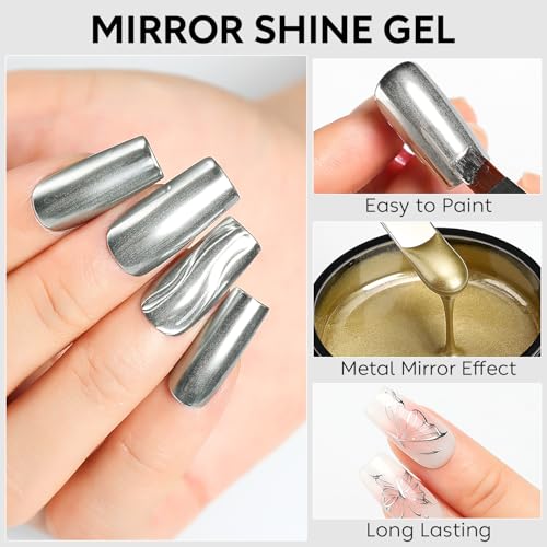 Set de esmaltes de gel metálico Nicedeco miniatura 3